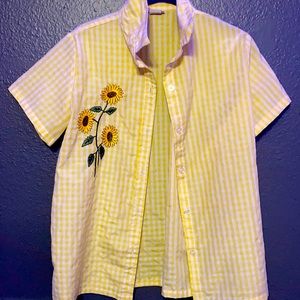 Button up collard blouse